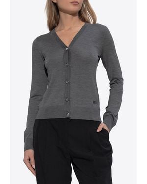 Dolce & Gabbana Silk Button-Up Cardigan - Grey