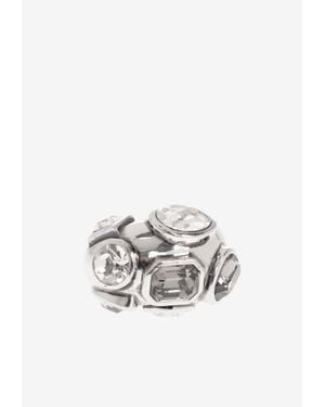 Etro Crystal Embellished Ring - White