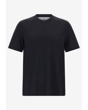 Brunello Cucinelli Basic Crewneck T-Shirt - Black