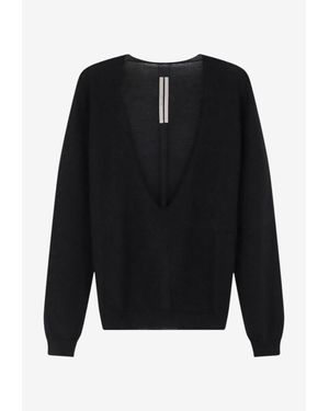 Rick Owens Tower Extreme Wool Sweater - Black
