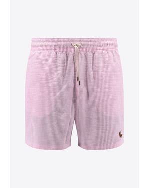 Polo Ralph Lauren Classic Striped Swim Trunk - Pink