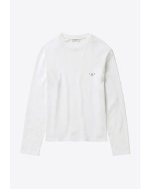 1989 STUDIO Logo Embroidered Long-Sleeved T-Shirt - White