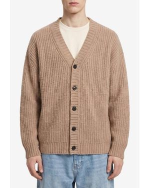 Roberto Collina Knitted Wool Cardigan - Natural