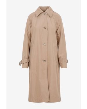 Akris Reversible Checked Wool Coat - Natural