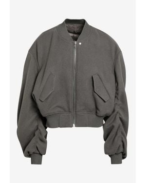 Rick Owens Tower Secchia Flight Jacket - Gray