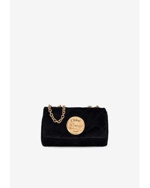 Chloé Small Heritage Leather Shoulder Bag - Black