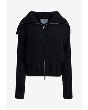 Sa Su Phi Cashmere-Blend Bomber Jacket - Black