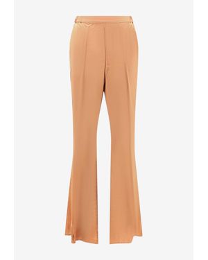 Mes Demoiselles Surail Satin Flared Pants - Natural