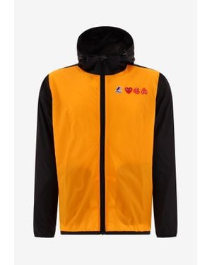 COMME DES GARÇONS PLAY X K-Way Logo Print Zip-Up Jacket - Orange