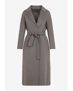 Max Mara Esturia Belted Wool Coat - Grey