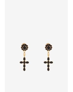 Dolce & Gabbana Cross Clip-On Earrings - Metallic