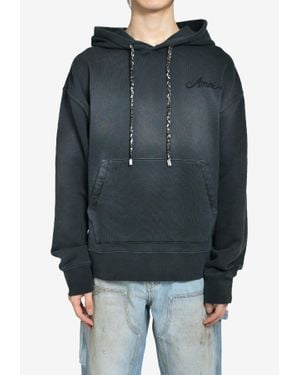Amiri Bleached Bandana Hooded Sweatshirt - Grey