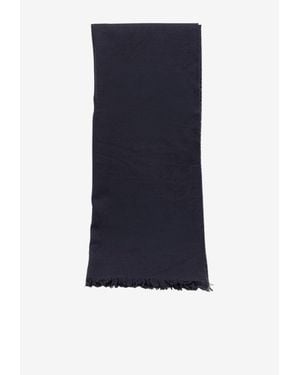 Destin Cassia Fringed Cashmere Scarf - Blue