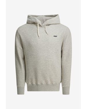 Autry Logo Hooded Sweatshirt - Gray