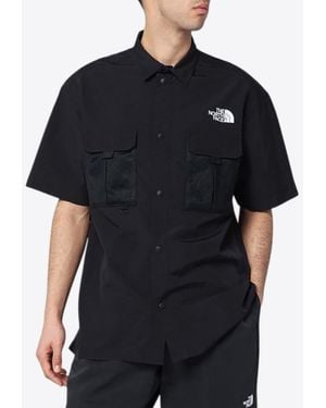 The North Face Logo Print Buttoned Shirt - Black