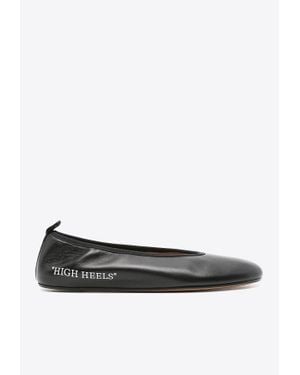 Off-White c/o Virgil Abloh High Heels Leather Ballet Flats - White