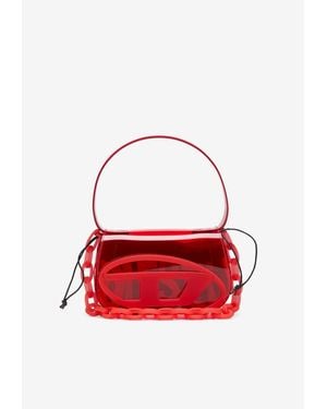 DIESEL 1Dr Transparent Chain Shoulder Bag - Red