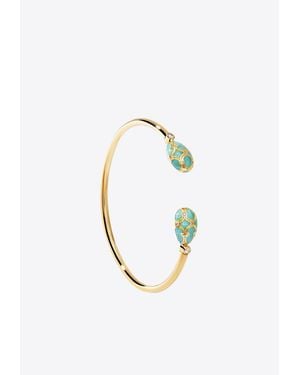 Faberge Heritage 18-Karat Open Bracelet With Diamonds - Blue