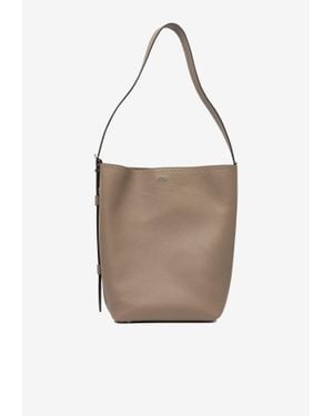 Max Mara Small Archetipo Leather Shoulder Bag - White