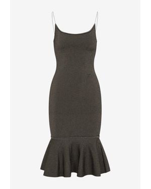 Jacquemus Maille Pina Fitted Midi Dress - Natural