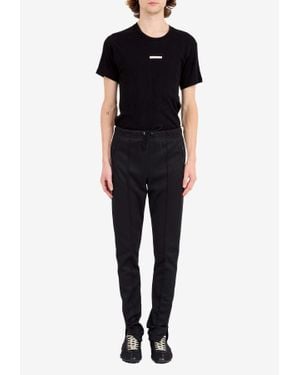 Maison Margiela Four Stitch Logo Skinny Track Pants - Black