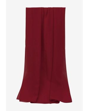 Max Mara Silk Georgette Scarf - Red