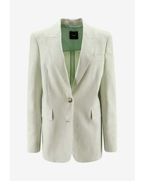 Pinko Faith Single-Breasted Blazer - Green