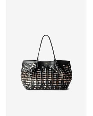 Serapian Small Secret Mosaico Leather Shoulder Bag - Black