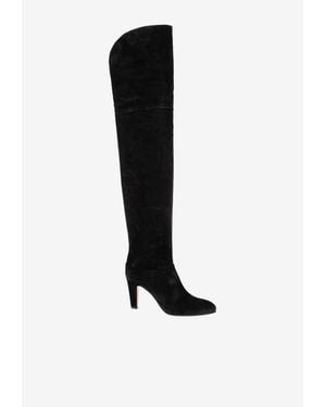 Chloé Eve 85 Over-The-Knee Suede Boots - Black