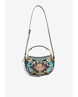 McQueen Mini Wishbone Leather Shoulder Bag - White