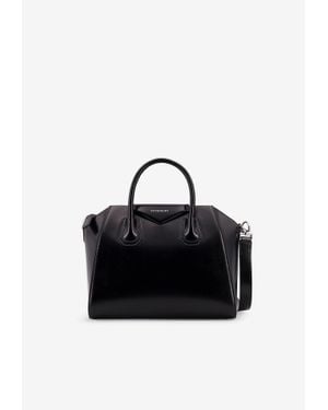 Givenchy Small Antigona Leather Top Handle Bag - Black