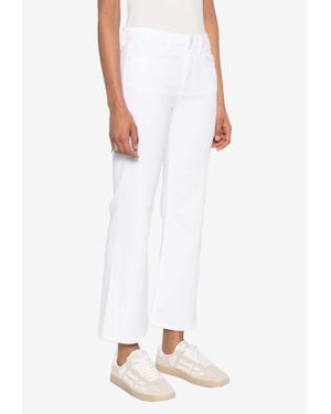 Pinko Britney Bootcut Cropped Jeans - White