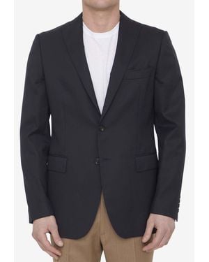 Tonello Single-Breasted Wool Jacket - Blue