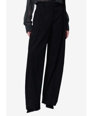 Thelatest Palazzo Wide-Leg Pants - Black