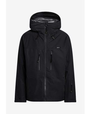 Prada Logo-Embroidered Zip-Up Jacket - Black