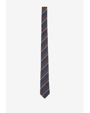 Paul Smith Striped Silk Tie - White