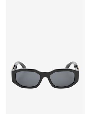 Versace Medusa Biggie Geometric Sunglasses - Gray