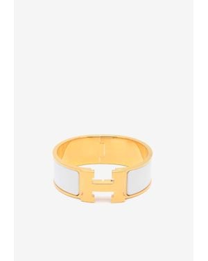 Hermès Clic Clac H Bracelet - White