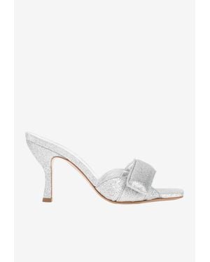 Gia Borghini Alodie 85 Glitter Mules - White