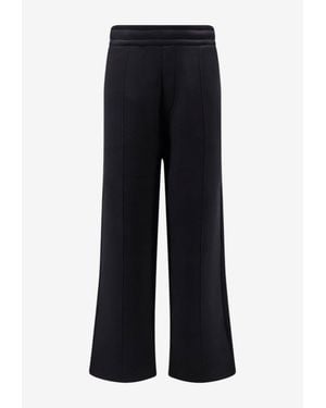 Ami Paris Embossed Logo Wide-Leg Pants - Blue