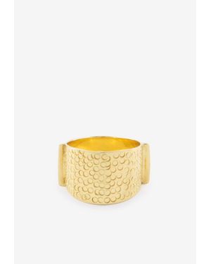 Djihan 18-Karat Textured Ring - Yellow