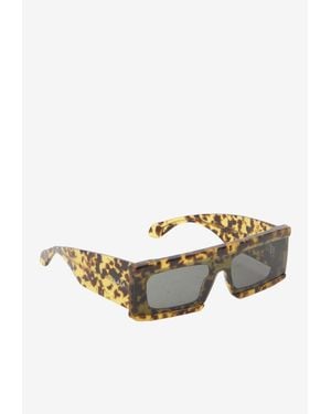 Alaïa Rectangular Mask Sunglasses - Natural