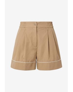 Moncler Elasticated Bermuda Shorts - Natural