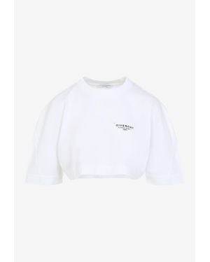 Givenchy Logo-Printed Cropped T-Shirt - White