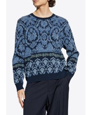 Etro Paisley Jacquard Sweater - Blue