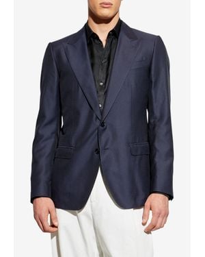 Dolce & Gabbana Cotton-Silk Blazer - Blue