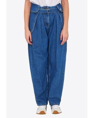 Loewe Wide-Leg Cargo Jeans - Blue