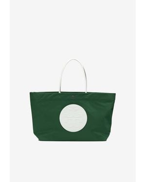 Tory Burch Large Ella Twist Reversible Tote Bag - Green