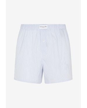 Dior Striped Boxer Shorts - White