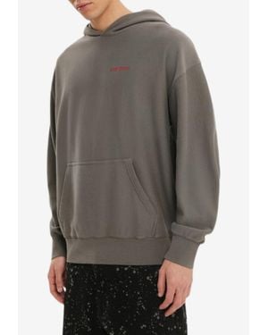 1989 STUDIO Logo-Printed Hooded Sweatshirt - Gray